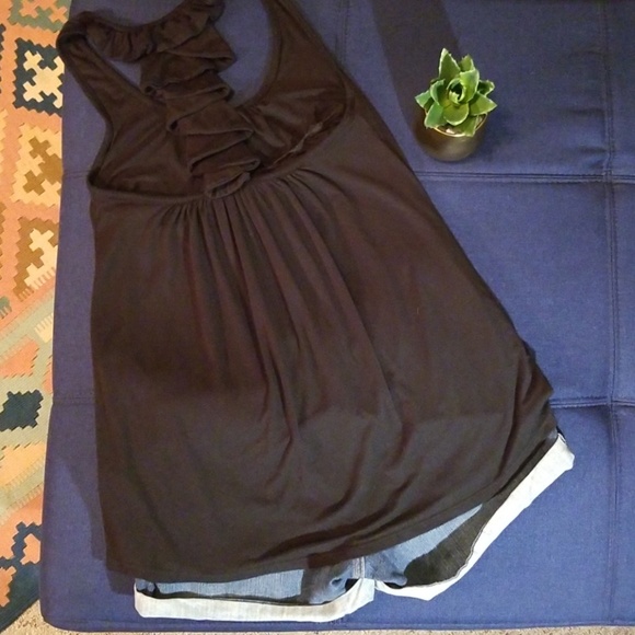 Ella Moss Ruffle Razorback Tank Sz. M - Picture 2 of 5